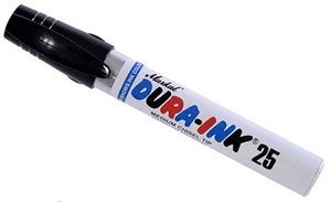 Color: Black. Permanent. Dries really quickly and is water resistant. Works really good on metals, glass, plastic, and many other surfaces. Ideal for a variety of purposes such as marking and labeling.