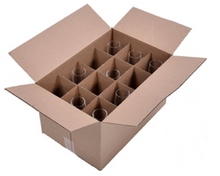 Load image into Gallery viewer, The Stemware Packing Kit is made in Canada and is designed to protect fragile stemware. It contains: 2 medium boxes 18&quot; x 12&quot; x 10&quot; (45.7cm x 30.5cm x 25.4cm) and 2 stemware partitions for 12 glasses. 