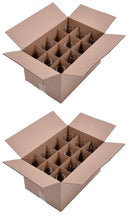 Load image into Gallery viewer, The Stemware Packing Kit is made in Canada and is designed to protect fragile stemware. It contains: 2 medium boxes 18&quot; x 12&quot; x 10&quot; (45.7cm x 30.5cm x 25.4cm) and 2 stemware partitions for 12 glasses. 