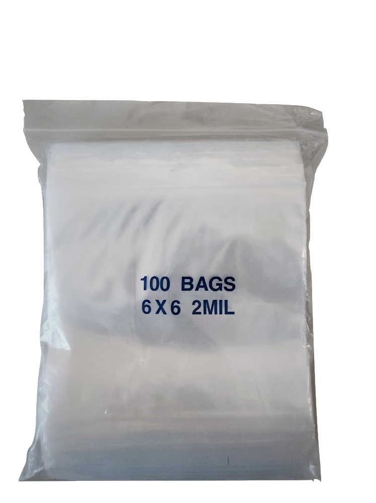 Plastic Zip Top Bags 6x6 (Package of 100)
